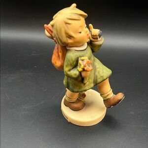 Goebel Figurine with Green Dress and Brown Shoes